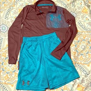 Matching boys youth Under Armour outfit
